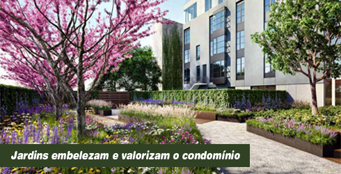 Jardins embelezam e valorizam o condomínio