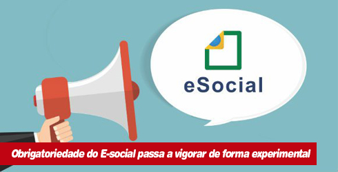 Obrigatoriedade do e-social passa a vigorar de forma experimental