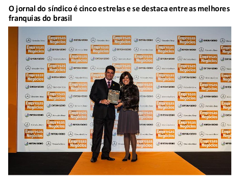 O jornal do síndico é cinco estrelas e se destaca entre as melhores franquias do brasil