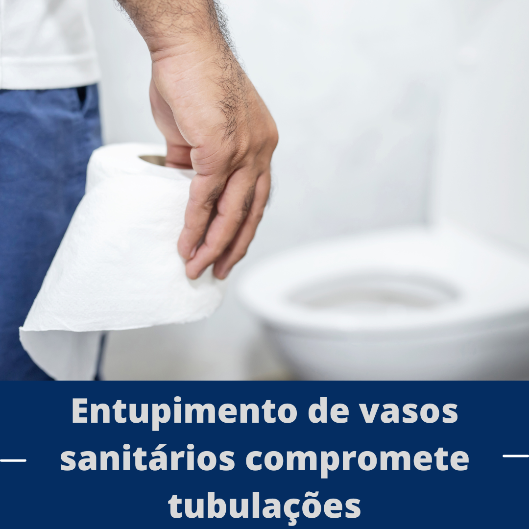 Entupimento de vasos sanitários compromete tubulações